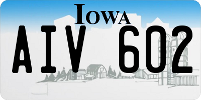 IA license plate AIV602