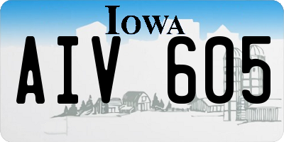 IA license plate AIV605