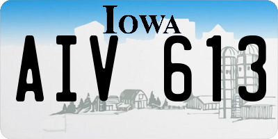 IA license plate AIV613