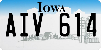 IA license plate AIV614