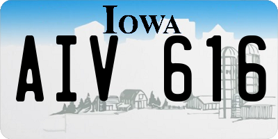 IA license plate AIV616