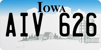 IA license plate AIV626