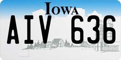 IA license plate AIV636