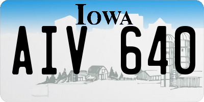 IA license plate AIV640