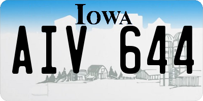 IA license plate AIV644