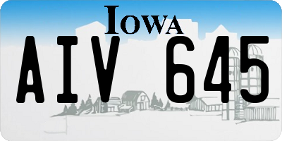 IA license plate AIV645