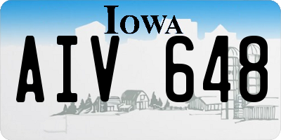 IA license plate AIV648