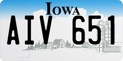 IA license plate AIV651