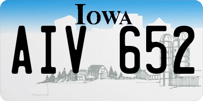 IA license plate AIV652