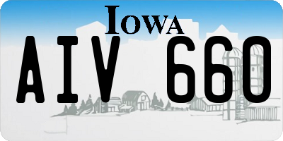 IA license plate AIV660