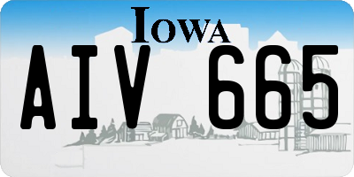 IA license plate AIV665