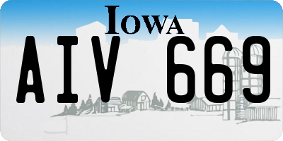 IA license plate AIV669