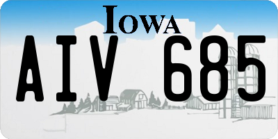IA license plate AIV685