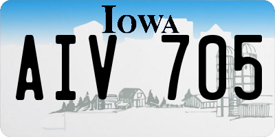 IA license plate AIV705