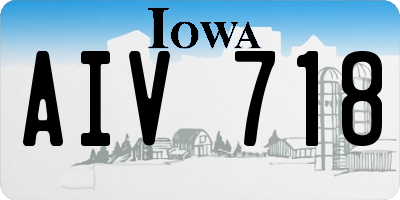 IA license plate AIV718