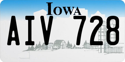 IA license plate AIV728