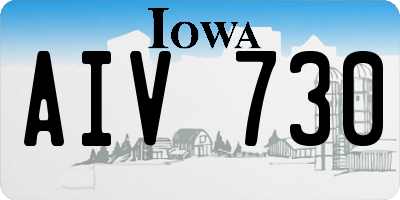 IA license plate AIV730