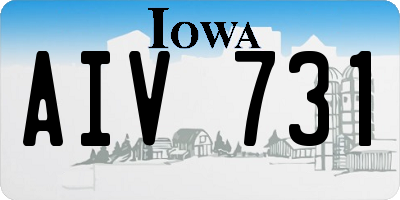 IA license plate AIV731