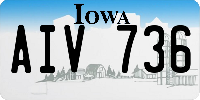IA license plate AIV736
