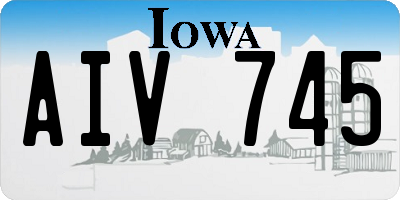 IA license plate AIV745