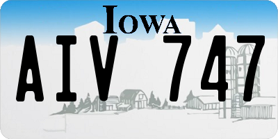 IA license plate AIV747