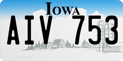 IA license plate AIV753