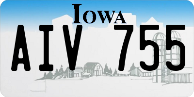 IA license plate AIV755