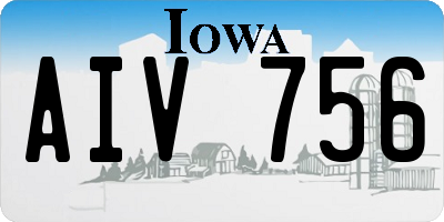 IA license plate AIV756
