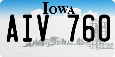 IA license plate AIV760