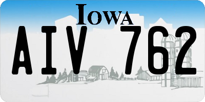 IA license plate AIV762