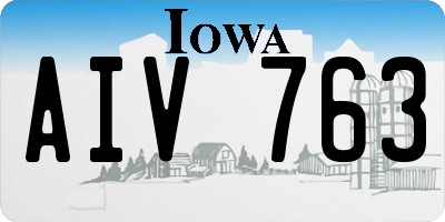 IA license plate AIV763