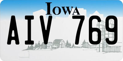 IA license plate AIV769