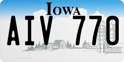 IA license plate AIV770