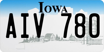 IA license plate AIV780