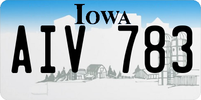 IA license plate AIV783