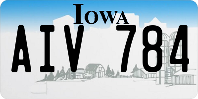 IA license plate AIV784