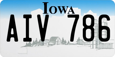 IA license plate AIV786