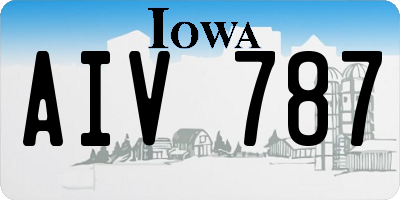 IA license plate AIV787