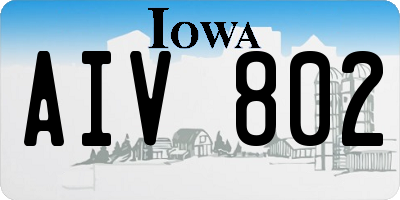 IA license plate AIV802