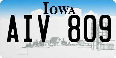 IA license plate AIV809