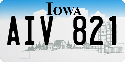 IA license plate AIV821
