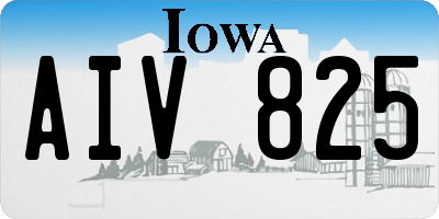 IA license plate AIV825