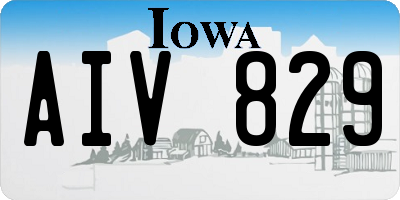 IA license plate AIV829