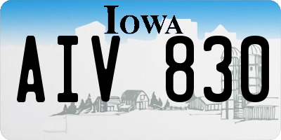 IA license plate AIV830
