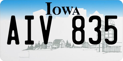 IA license plate AIV835