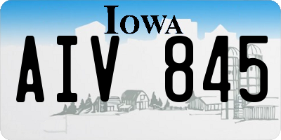 IA license plate AIV845