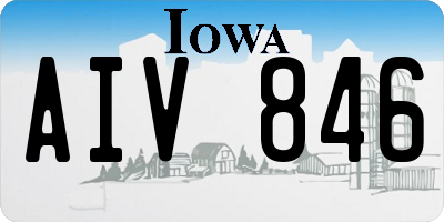 IA license plate AIV846