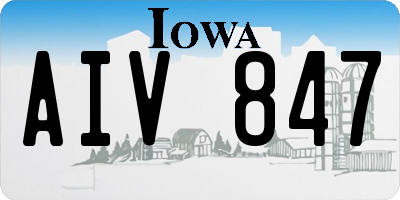 IA license plate AIV847