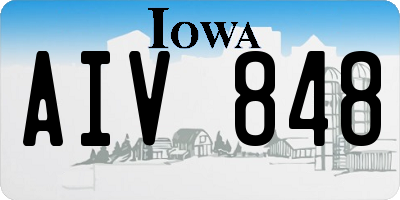 IA license plate AIV848