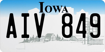 IA license plate AIV849